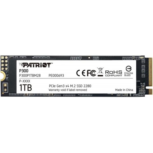 Patriot P300 1TB M.2 2280 PCIe Gen 3 x4 NVMe Internal SSD